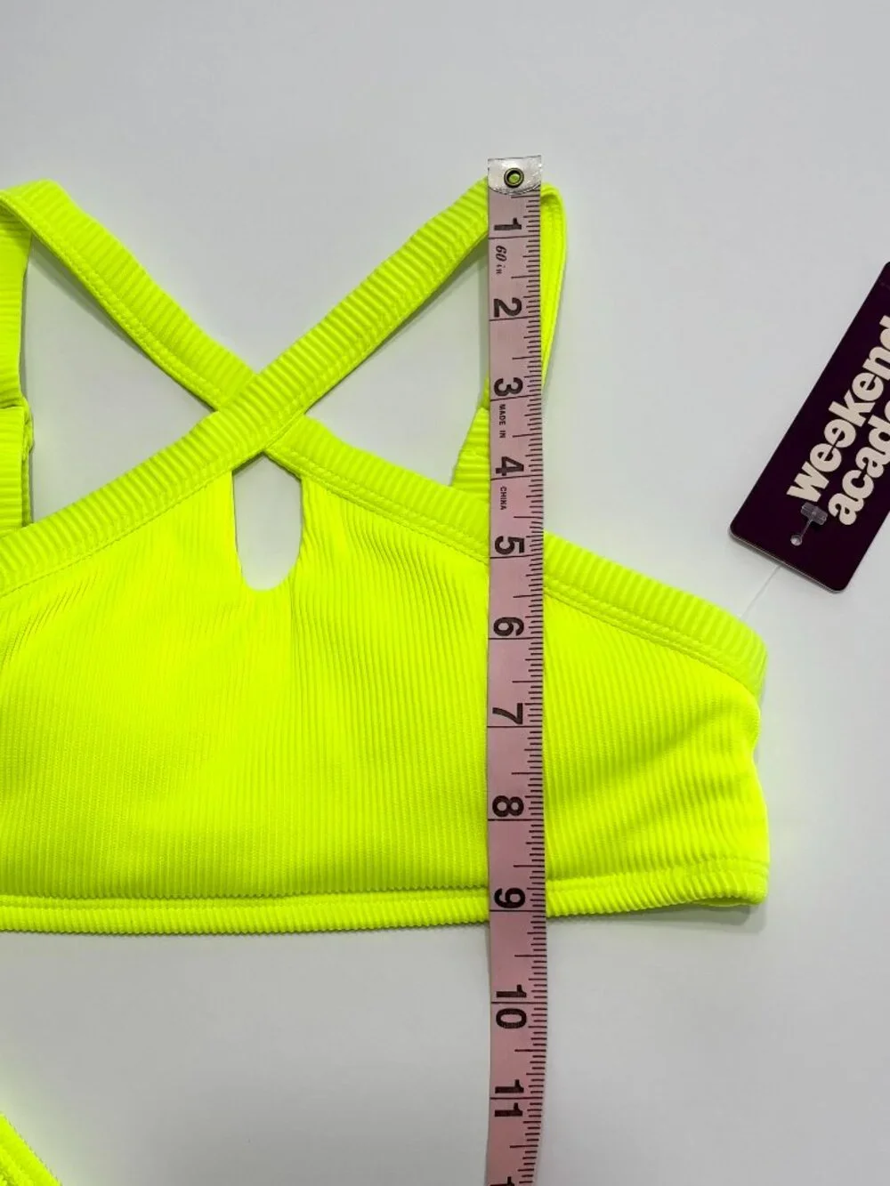 NWT Weekend Academy Girls 2-Piece Neon Swimsuit Size 8